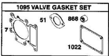 1095 VALVE GASKET SET 7 51 868 1022