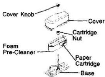 Cover Knob Cover Cartridge Nut Foam Pre-Cleaner Paper Cartridge Base