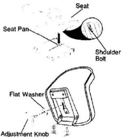 Seat Seat Pan Shoulder Bolt Flat Washer Adjustment Knob