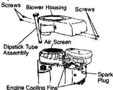 Screws Blower Housing Screws Air Screen Dipstick Tube Assembly Engine Cooling Fins Spark Plug