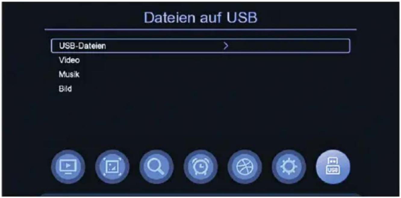 Dateien auf USB USB-Dateien > Video Musik Bild