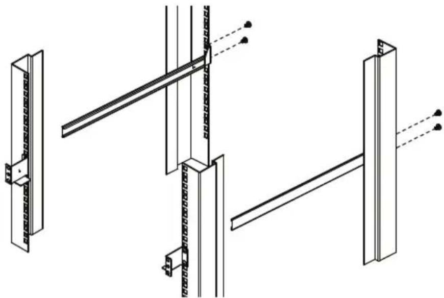 ATEN CL3700 - Front-L Brackets Mounting (CL3800 only) - 2