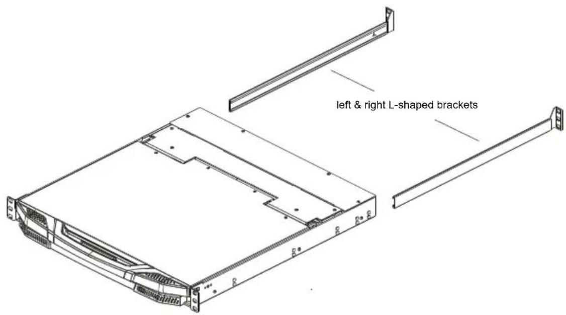 left & right L-shaped brackets