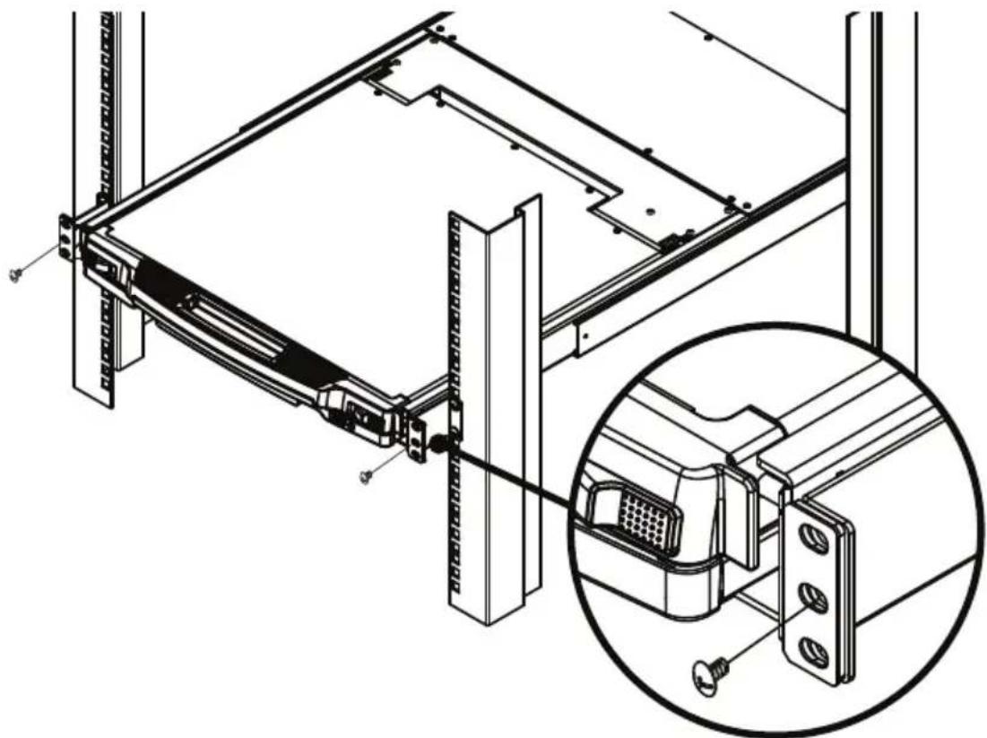 ATEN CL3700 - Front-L Brackets Mounting (CL3800 only) - 3