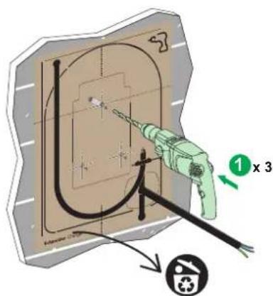 SCHNEIDER EVH5A22N2S - Stellen Sie sicher, dass auf der rechten Seite der Montageposition ausreichend Platz vorhanden ist, um die seitliche Taste zu bedienen und die seitliche LED zu überwachen. - 2