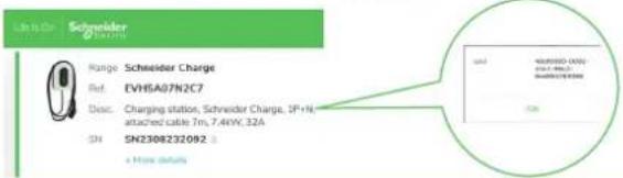 SCHNEIDER EVH5A22N2S - □ Ermitteln Sie die Charge Point Identification Number (CPID) - 3