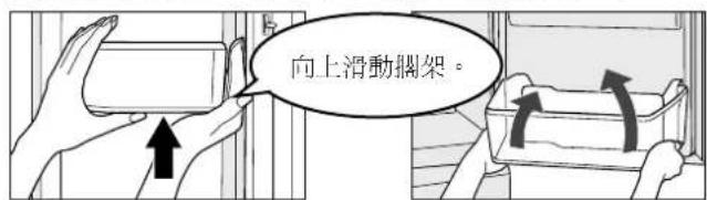 向上滑動搁架。