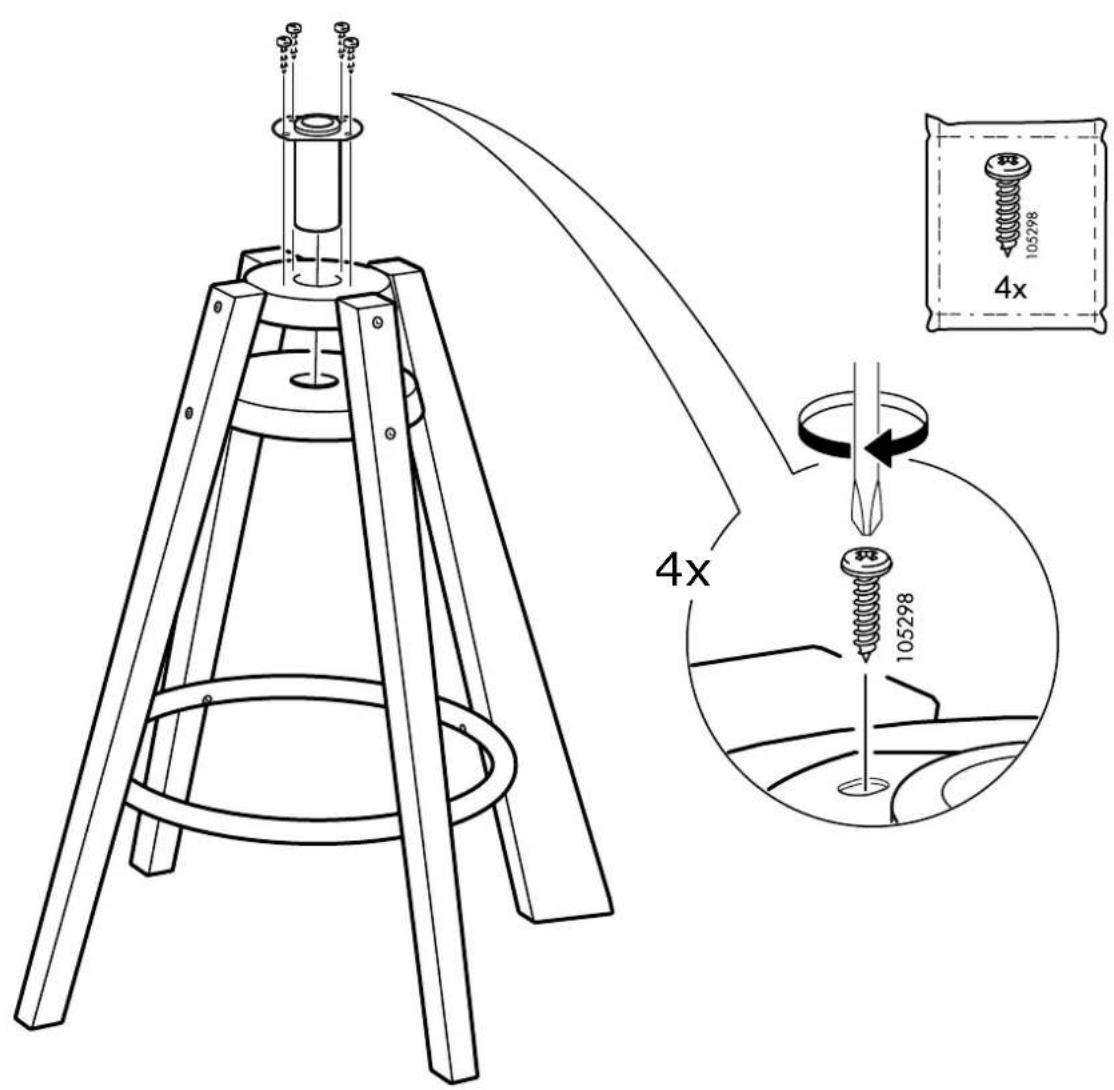 Technical diagram showing a mechanical setup with labeled components and a magnified inset illustrating 4x magnification of the component.