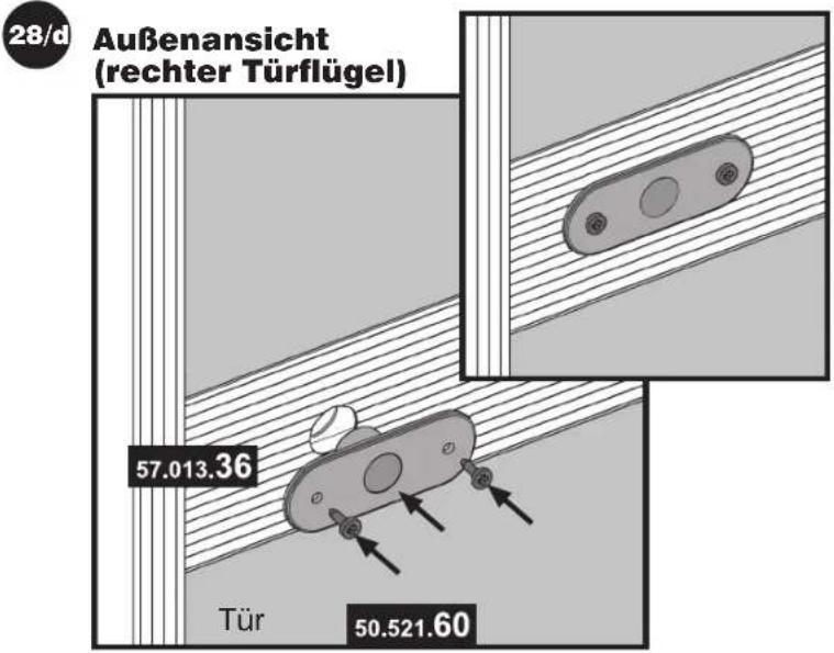 28/d Außenansicht (rechter Türflügel) 57.013.36 Tür 50.521.60