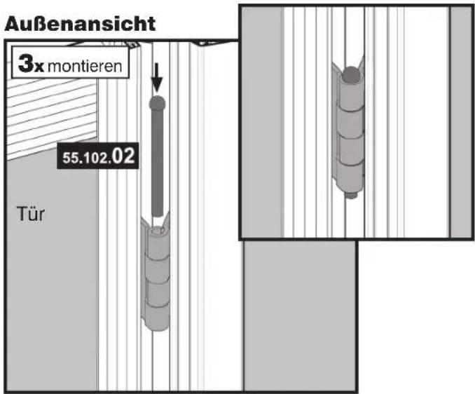 Außenansicht 3x montieren 55.102.02 Tür