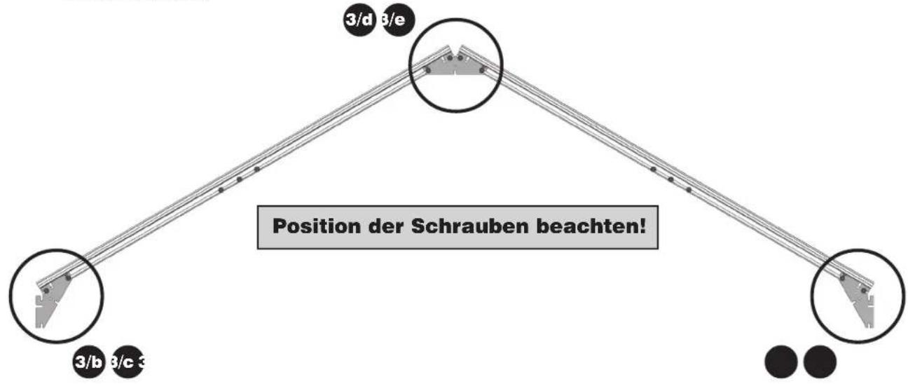 3/d 3/e Position der Schrauben beachten! 3/b 3/c
