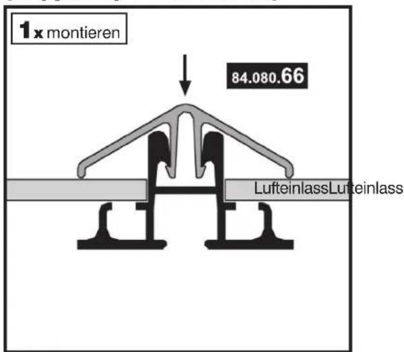 1 x montieren 84.080.66 LufteinlassLufteinlass