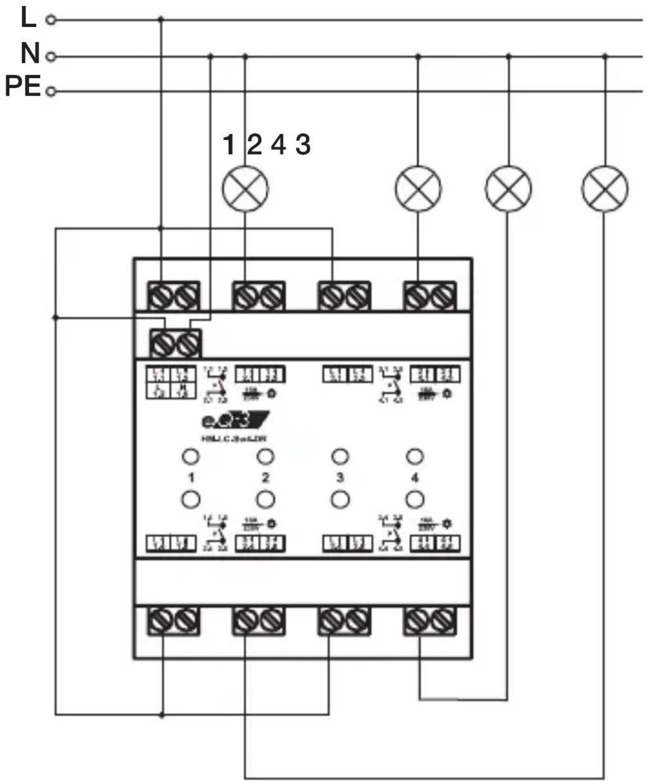 L N PE 1 2 4 3 HULC 3-wLOR 1 2 3 4