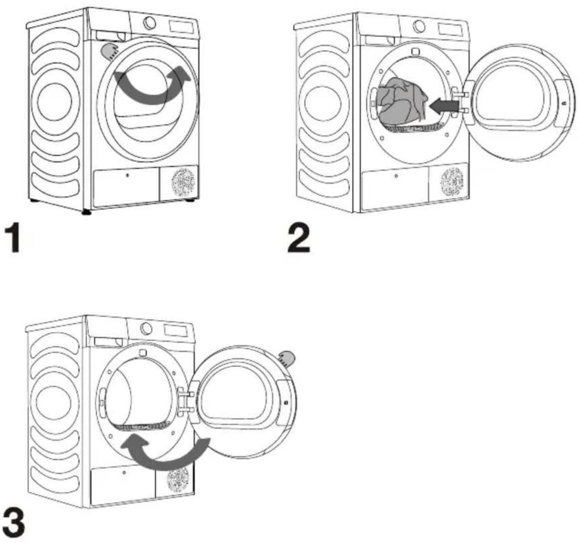HISENSE DH3S802BB3 - LOADING THE DRYER - 1