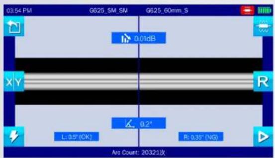03:54 PM G625_SM_SM G625_60mm_S 0.01dB X Y R L: 0.5° (CK) 0.2° R: 0.35° (VG) Arc Count: 20321次