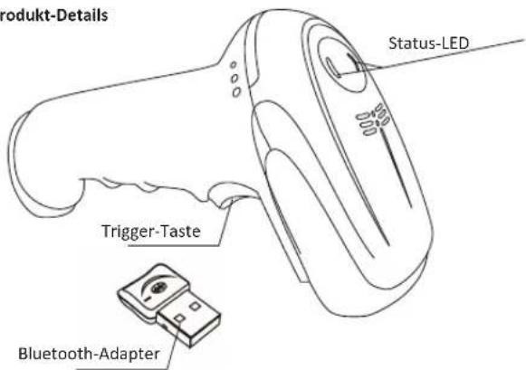 produkt-Details Status-LED Trigger-Taste Bluetooth-Adapter