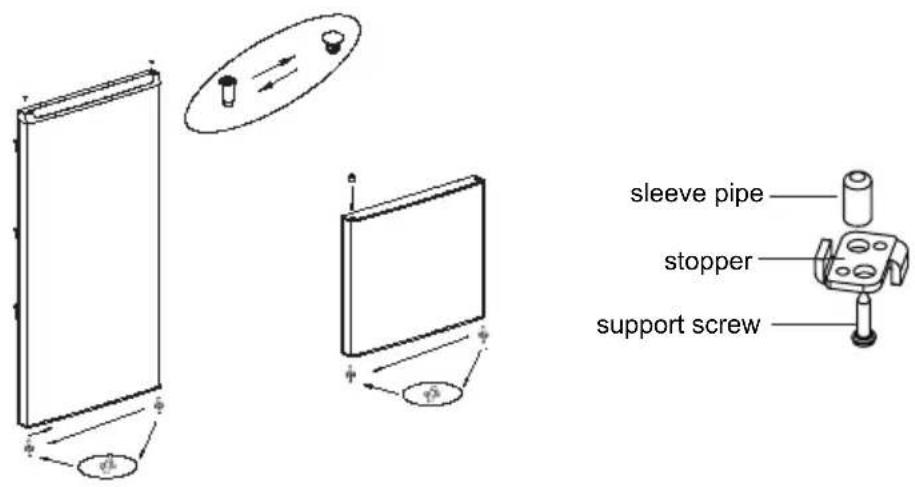 sleeve pipe stopper support screw
