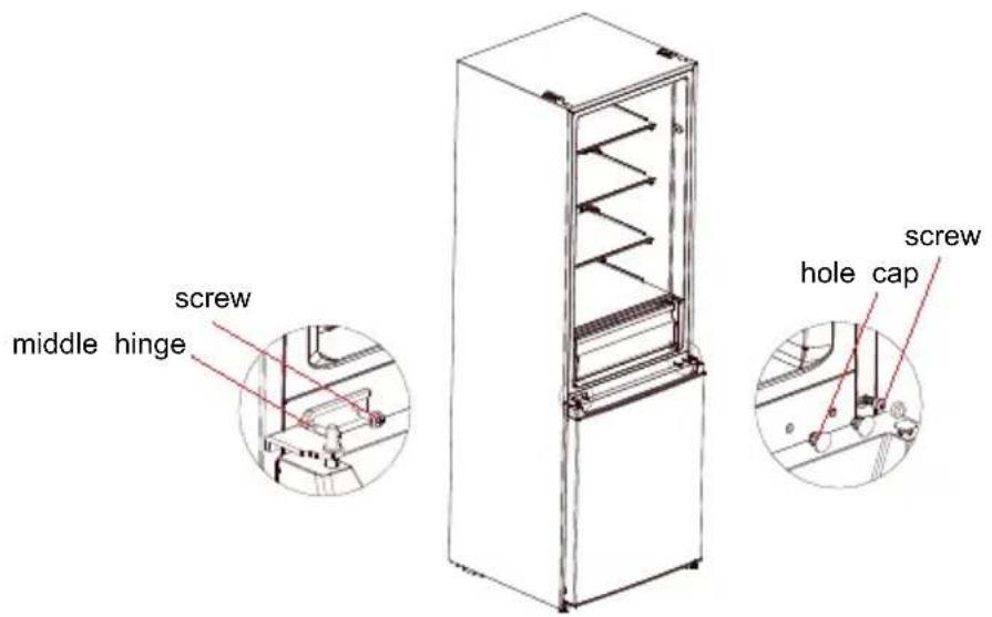 screw middle hinge screw hole cap