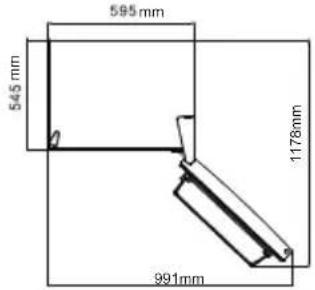 545 mm 595 mm 1178 mm 991 mm