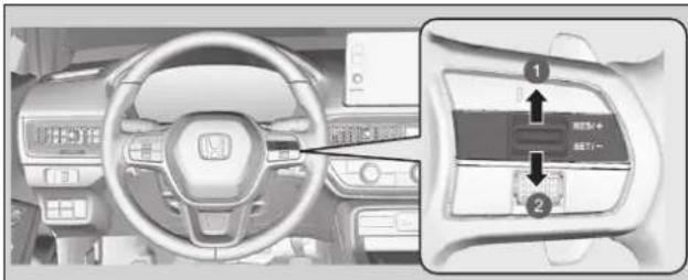 Honda Civic e:HEV (2023) - Korrigieren der Fahrzeuggeschwindigkeit - 1