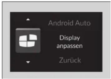 Android Auto Display anpassen Zurück