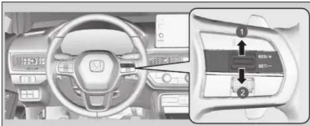 Honda Civic e:HEV (2023) - So stellen Sie die Geschwindigkeitsbegrenzung ein - 1