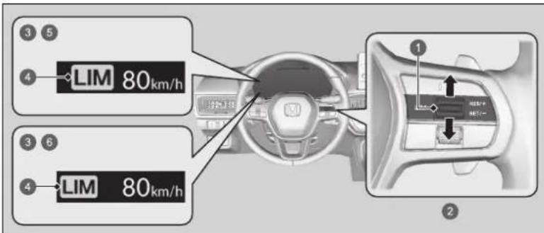 Honda Civic e:HEV (2023) - So stellen Sie die Geschwindigkeitsbegrenzung ein - 1