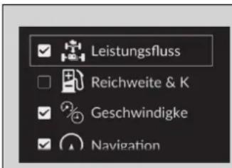 Leistungsfluss Reichweite & K Geschwindigke Navigation