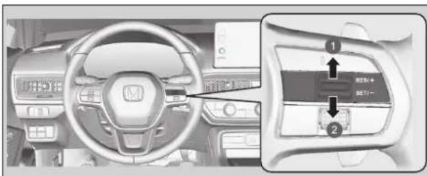 Honda Civic e:HEV (2023) - So stellen Sie die Geschwindigkeitsbegrenzung ein - 1