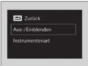 Zurück Aus-/Einblenden Instrumentenart