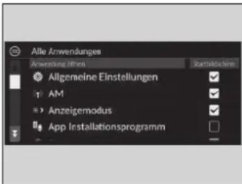 Alle Anwendungen Anwendung fahren Zahlbrückschne Allgemeine Einstellungen AM Anzeigemodus App Installationsprogramm
