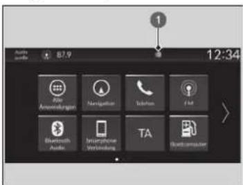 1 Audio mendio 87.9 12:34 File Anwendungen Navigation Telefon File Bluetooth Audio Smartphone Verbanding TA Bluetooth