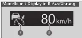 Modelle mit Display in B-Ausführung 80 km/h