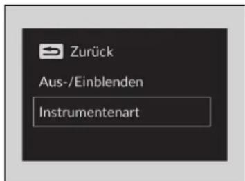 Zurück Aus-/Einblenden Instrumentenart