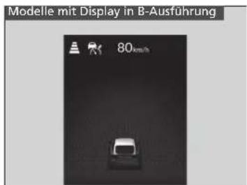 Modelle mit Display in B-Ausführung 80km/h