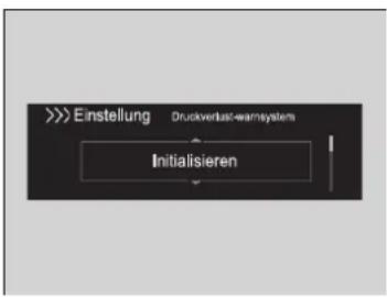 >>> Einstellung Druckverlust-warnsystem Initialisieren