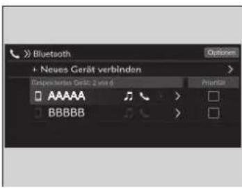 Bluetooth + Neues Gerät verbinden Gelaspieritas Gerät: 2 min 6 AAAAA BBBBB