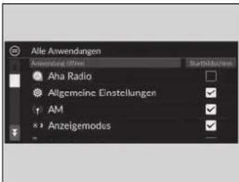 Alle Anwendungen Aha Radio Allgemeine Einstellungen AM Anzeigemodus