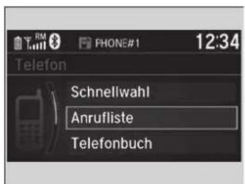 RM PHONE#1 12:34 Telefon Schnellwahl Anrufliste Telefonbuch