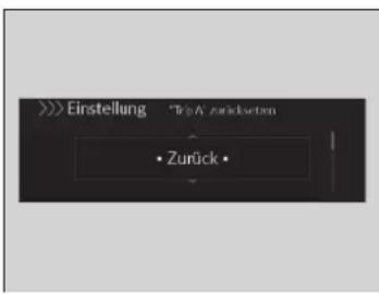 >>> Einstellung "Tris A zurücksetzen • Zurück •