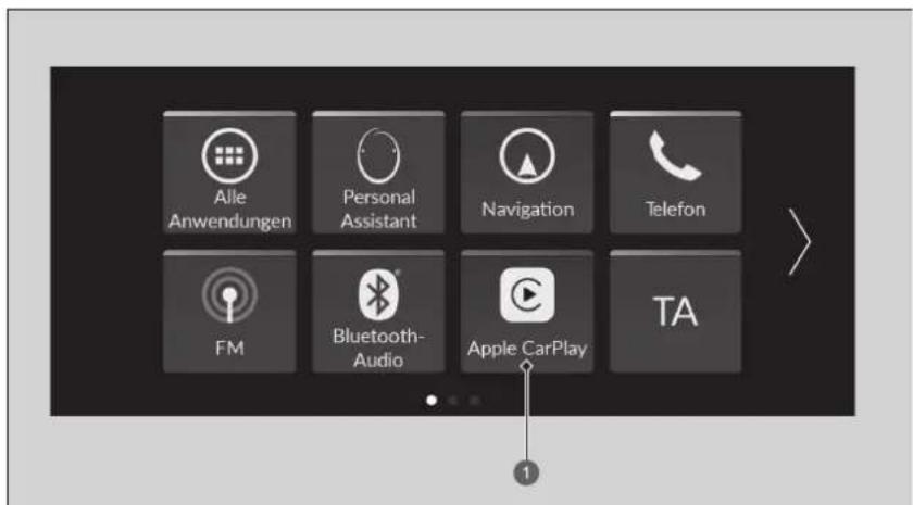 Alle Anwendungen Personal Assistant Navigation Telefon FM Bluetooth- Audio Apple CarPlay TA