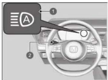 Honda Jazz e:HEV (2022) - ■ Verwendung des Fernlichtassistenten - 1