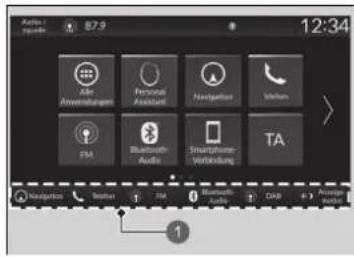 12:34 Airbus / 24/09 57.9 Air Anworbungen Personal Assistant Navigation Vittem FM Bluetooth Audio Smartphone- Verbindung TA > Navigators Sevier FM Bluetooth Audio DAB Average Wolfs 1
