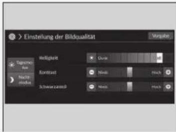 > Einstellung der Bildqualität Vergabe Tagesome für Nachte nabr. Religiert Clock M Kontrast Nash Hoch Schwarzansahl Nash Hoch