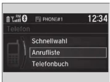 RM PHONE#1 12:34 Telefon Schnellwahl Anrufliste Telefonbuch