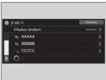 Wi-Fi Modus ändern Network: AAAAA BBBBB CCCCC
