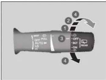 OFF PULL AUTO LD HT 3 -+D -+OFF -INT -ON +Rear 4 2 1 4