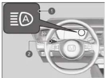 Honda Jazz e:HEV (2023) - ■ Verwendung des Fernlichtassistenten - 1