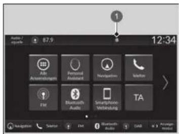 Audio / audio 87.9 12:34 Able Absentwicklung Personal Assistant Navigation Welcome FAT Bluetooth Audio Smartphone- Verbindung TA Navigation Status FAT Bluetooth Audio CAB Anhang Worker