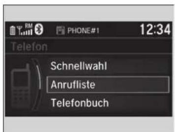 RM PHONE#1 12:34 Telefon Schnellwahl Anrufliste Telefonbuch